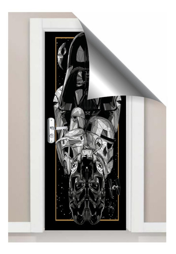 Adesivo Parede Porta Star Wars Darth Wader Stormtrooper Roug