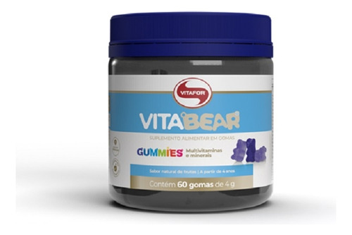 Vita Bear (60 Gomas) - Sabor: Blue Berry Natural De Frutas