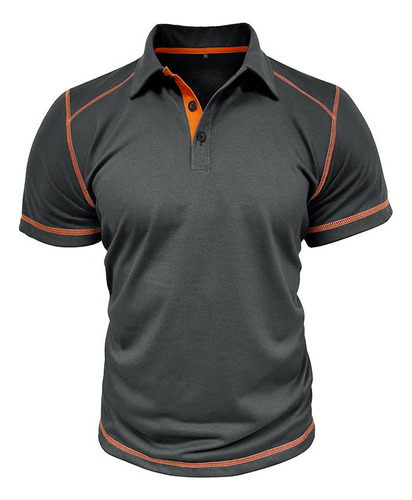 Playera Tipo Polo Casual Camiseta Moda Para Hombre Slim Fit