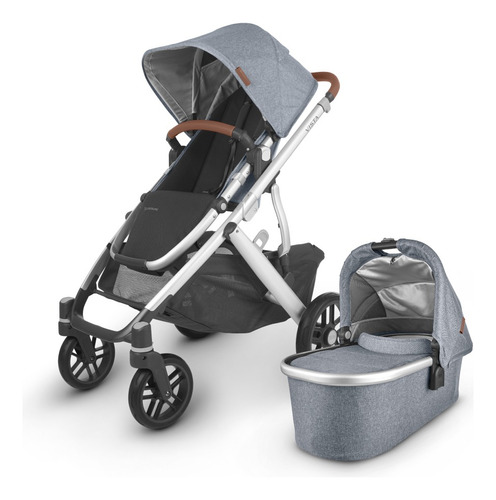 Coche Para Bebé Uppababy Vista V2 Gregory Chasis Plateado