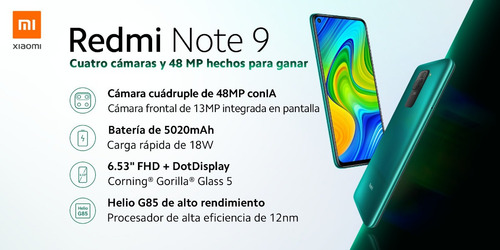 Xiaomi Note 9, 64-128gb,aplica Descuento, Impecable, Garantí (Usado)