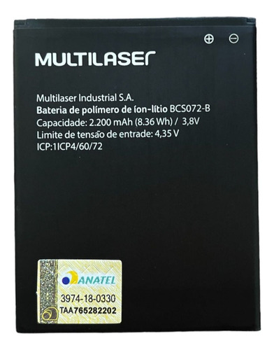 Ba-ter-ia Multilaser Ms50g Bcs072-b Ja