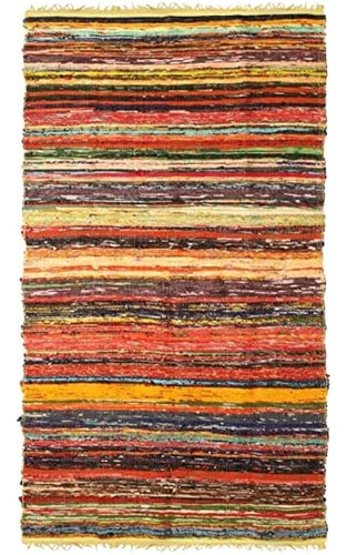 ~? Ekakshx Multi Color Chindi Rag Rug 4 6' | Alfombra Tejida