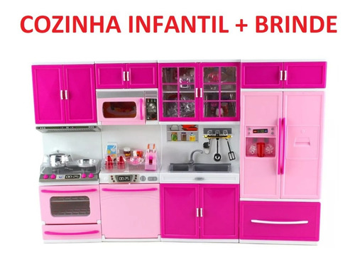 Cozinha Infantil 4x1 Com Som E Luz + Brinde Promoção