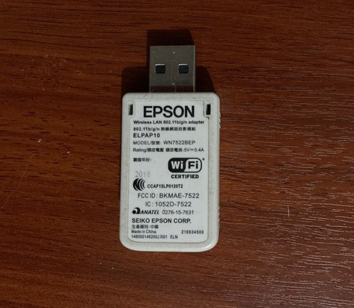 Adaptador Usb Wifi Epson Elpap10 Para Proyectores