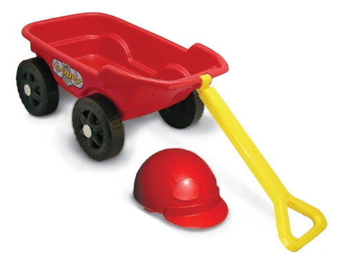 Carrinho De Mão Infantil Trolley Vermelho - Kepler