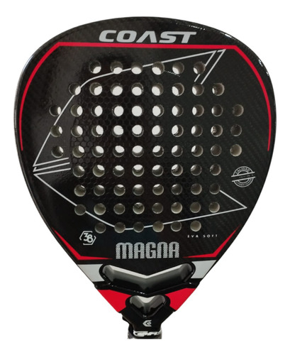 Paleta Padel Paddle Coast Magna Full Carbon Eva Soft + Reg!