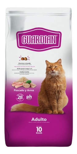 Alimento Guardian para gato adulto pescado y arroz 10kg