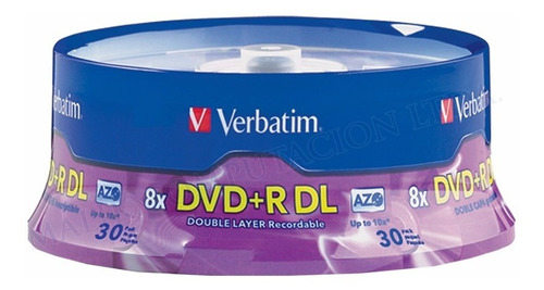 Dvd Doble Capa Verbatim 8.5gb Pack 30 Unidades Graba Juegos