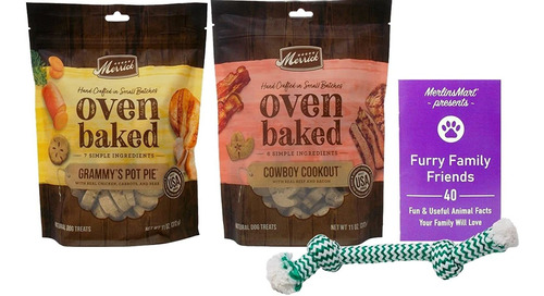 Merrick Oven Baked Crunchy Dog Treats 2 Sabores Variados, (1