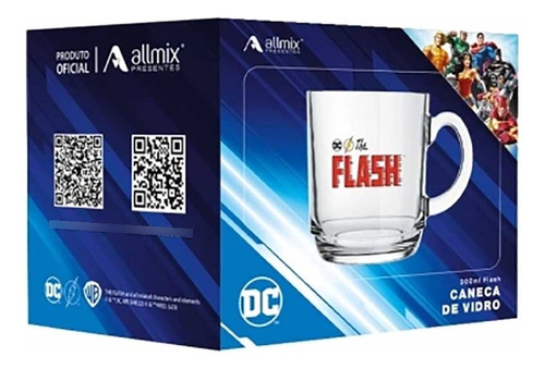 Caneca De Vidro 300 Ml Batman Dc Vintage Cor Transparente