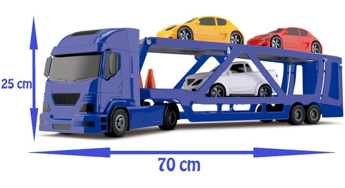 Imagem 6 de 6 de Brinquedo Caminhão Cegonheira Pollux Carreta Com 3 Carros
