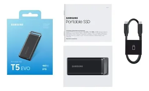 Ssd 8tb Evo Samsung T5 Portable Usb 3.2 Gen 1 Mu-ph8t0s/am | Frete