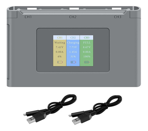 Cargador De Baterias C/ Lcd Display Para Drone Dji Mini 2/se