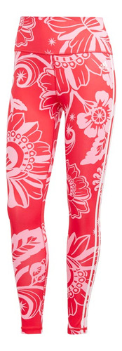 Leggings adidas Farm Rojo Con Blanco Para Mujer