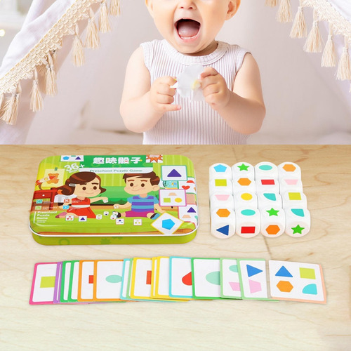 Bh Juego De Dados Montessori Con 20 Cartas, Juguete