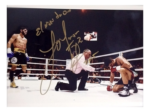 Jorge Linares El Niño De Oro Foto Autografiada 20x15cm Boxeo