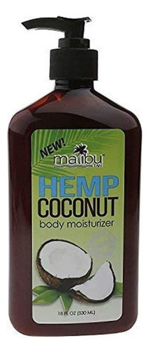 Malilbu Tan Hemp - Crema Hidratante Corporal De Coco, 18 Fl