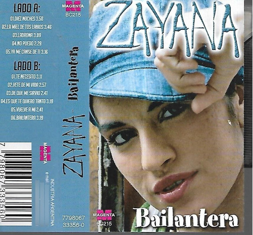 Zayana Album Bailantera Sello Magenta Cassette Nuevo