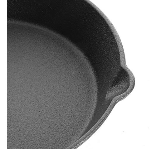 Gibson Home Addlestone Juego De Sartenes De Hierro Fundido Presazonado, Juego De 3 Piezas (6/8/10 Pulgadas), Gris Carbón
