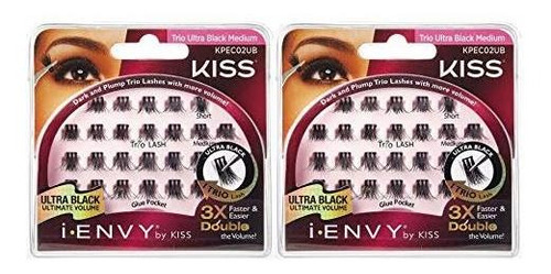 Pestañas Postizas - Kiss I-envy Ultra Black Trio Medium Lash