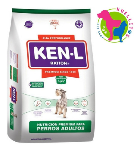 Ken L Perros Light/control De Peso X 3 Kg- E/g Z/o Huellitas