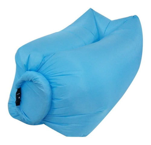 Sofá Inflável M7 Brazil Azul Saco De Dormir Camping Praia