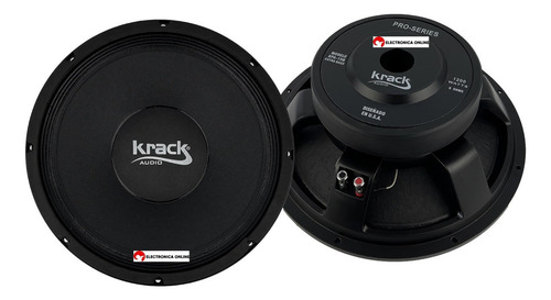 Par De Bocinas 15 Pulgadas Krack Audio Profesional 1200watt Color Negro