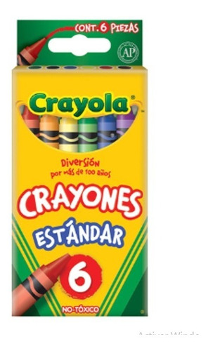 Crayón Crayola   Redondo 12 Cajas Con 6 Pz C/u   Delgado