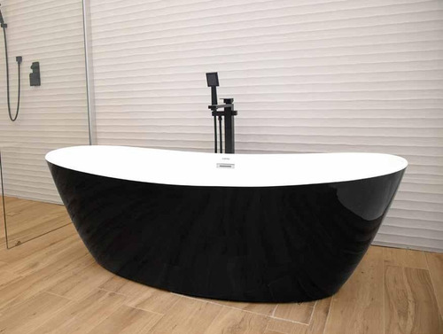 Imagen 3 de 4 de Bañera Bora Bora Color Negro Con Blanco
