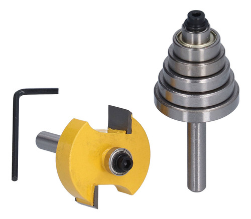 Zico Juego De Rodamientos Rabbet Router Bit, Fresa Con