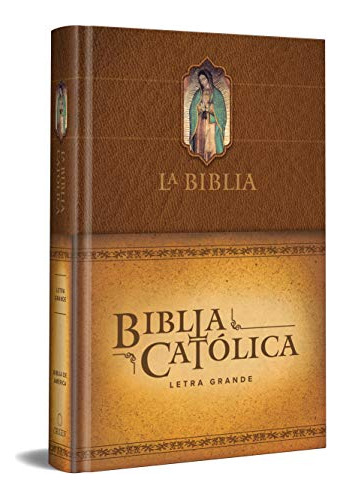 La Biblia Católica: Edición Letra Grande. Tapa Dura, Marrón,