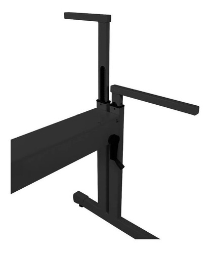 Mesa Gamer Escritorio C/ Regulagem Altura Preta Sem Tampos .