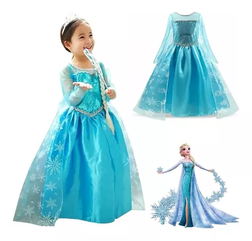 Fantasia Vestido Frozen Elsa E Anna Princesa Pronta Entrega