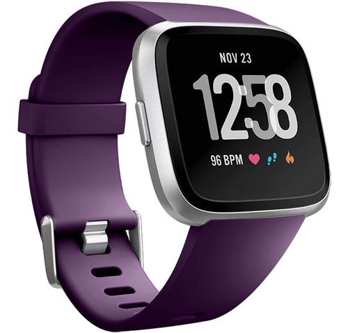 Malla De Reloj Fitbit Versa Y Versa Lite, Violeta, Talle L