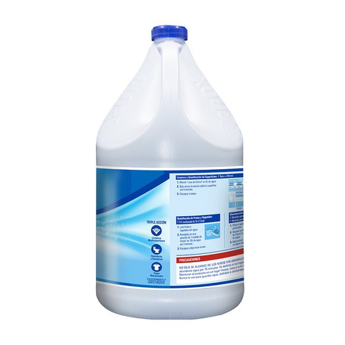 Imagen 3 de 5 de Blanqueador Clorox Triple Acción Aroma Original 3,8 Lt