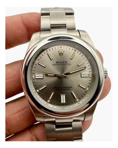 Reloj Premium Rolex Oyster Perpetual Gris 41mm Automatico  (Reacondicionado)