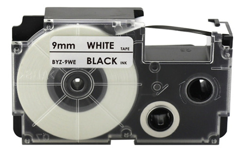 Cinta Etiqueta Para Casio Xr-9we Negro/blanco 9mm 8 Metros
