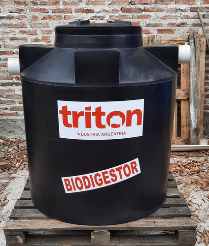 Tanque Biodigestor 8 Personas Flujo Continuo 850 Lts E Color Negro
