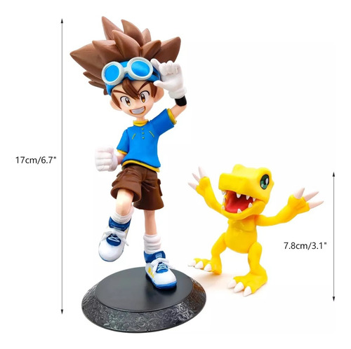 Set 8 Figuras Digimon Agumon Patamon Gatomon Gabumon