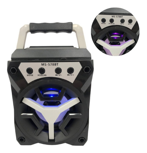 Parlante Bluetooth Portátil Led Inalámbrico Usb Recargable