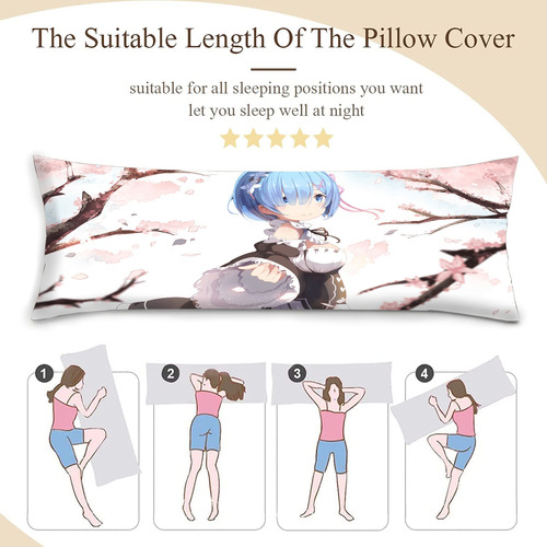Cojin Almohada Larga Re Zero Arbol Fondo Blanco 45x110cm