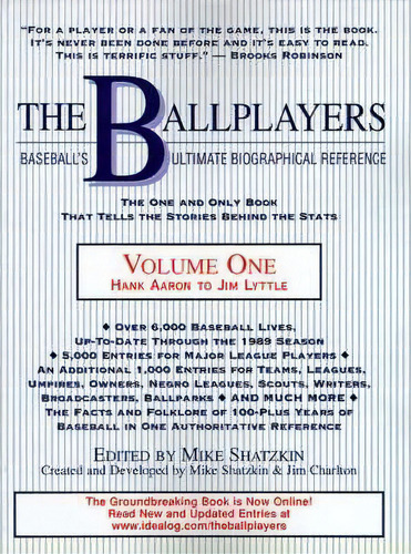 The Ballplayers, Hank Aaron To Jim Lyttle, De Mike Shatzkin. Editorial Idea Logical Press, Tapa Blanda En Inglés