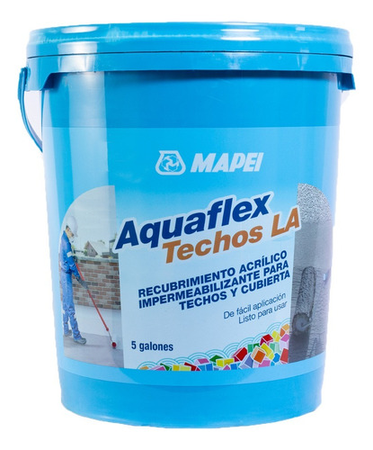 Pintura Impermeabilizante Mapei Aquaflex Techos La Rojo Teja