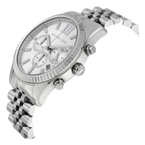 Reloj Para Hombre Michael Kors Mk8405 Plateado De Acero