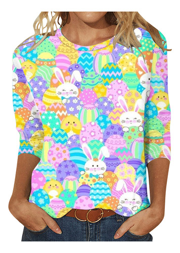 Camiseta G Para Mujer, Moderna, Con Estampado De Pascua, Man