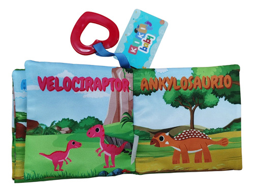 Libro Tela Parque Jurásico En Español C/chifle Cubeta Toys