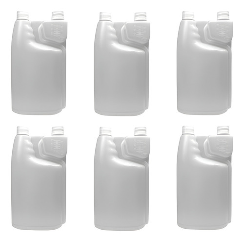 6 Frasco Duplo Aplicador Dosador 1 Litro Medidor 80ml