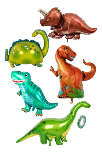 5 Globos Dinosaurio Grandes