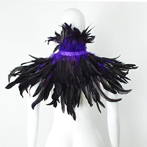 Capa De Plumas, Accesorios De Bruja, Collar, Vampiro, Cuervo